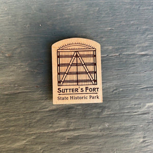 Sutter's Fort Wood Magnets from Santa Cruz