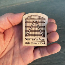 Sutter's Fort Wood Magnets from Santa Cruz